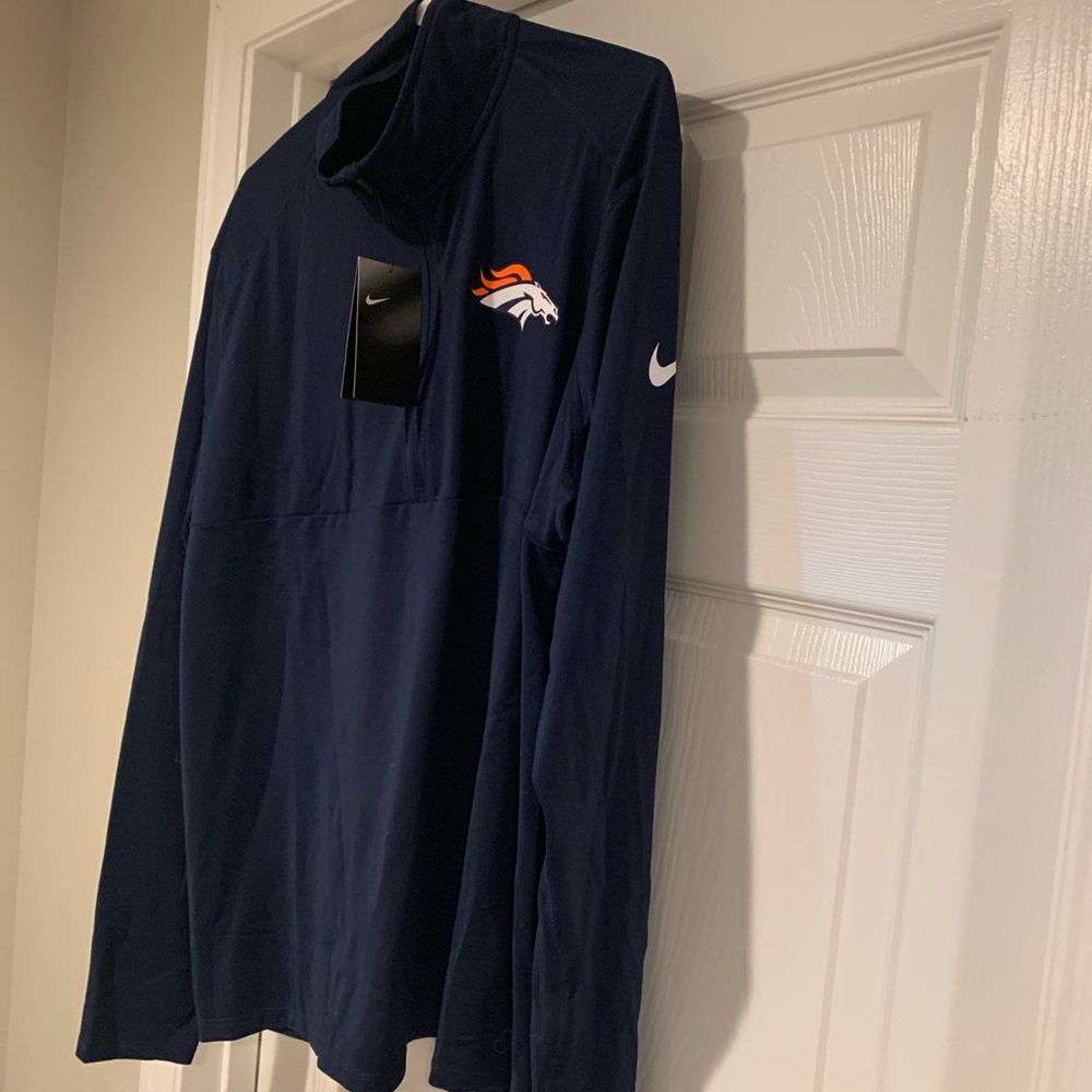 Nike Dry Fit Quarter Zip Broncos Pullover
